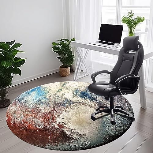 Office Chair Mat for Hardwood & Tile Floor, 47" × 47" Computer Chair Mat for Rolling Chair, Large Floor Protector Rug, Multi-Purpose Floor Protector for Home Office, Not for Carpet