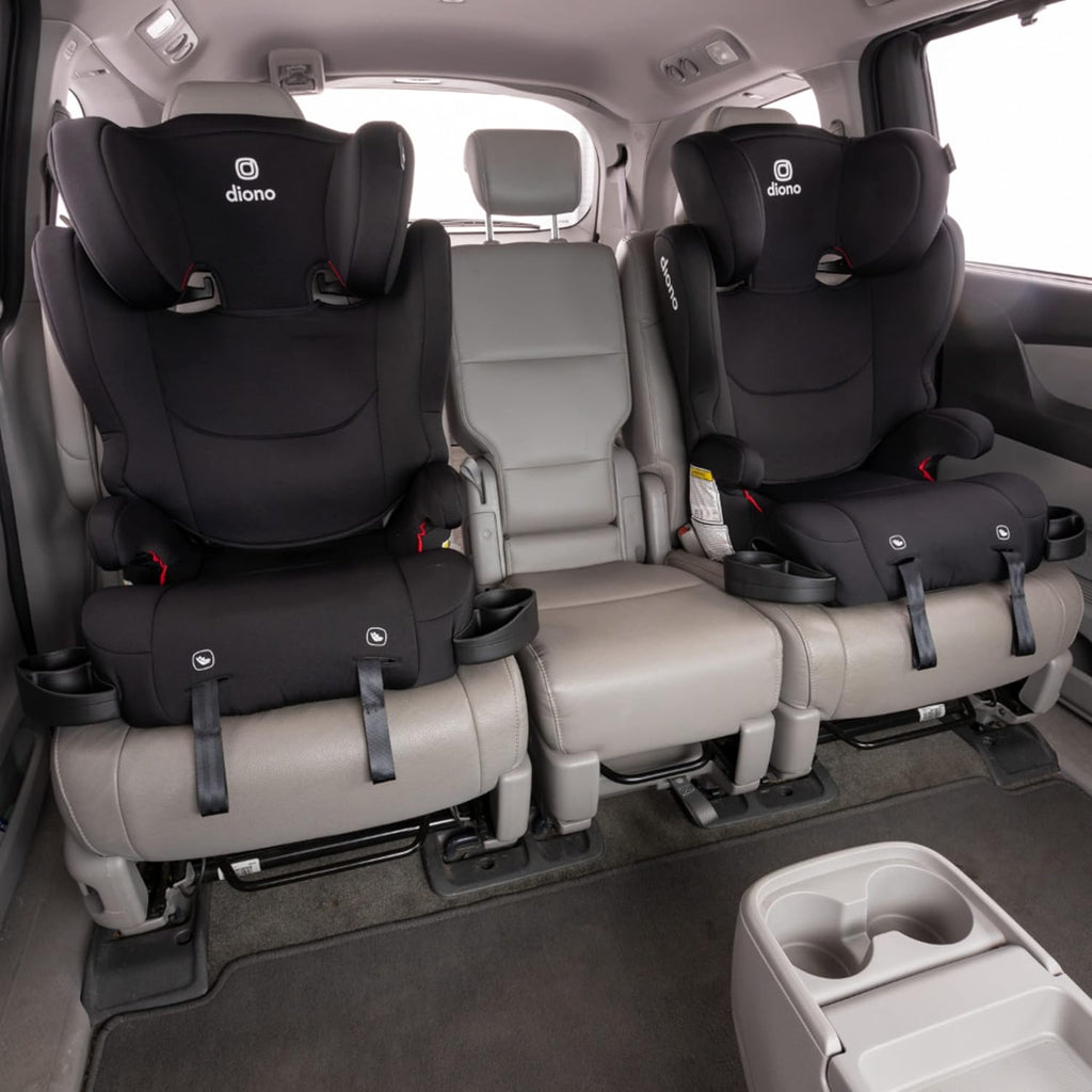 Backless Booster Car Seats, Pack of 2, Lightweight, Machine Washable, Black H530127