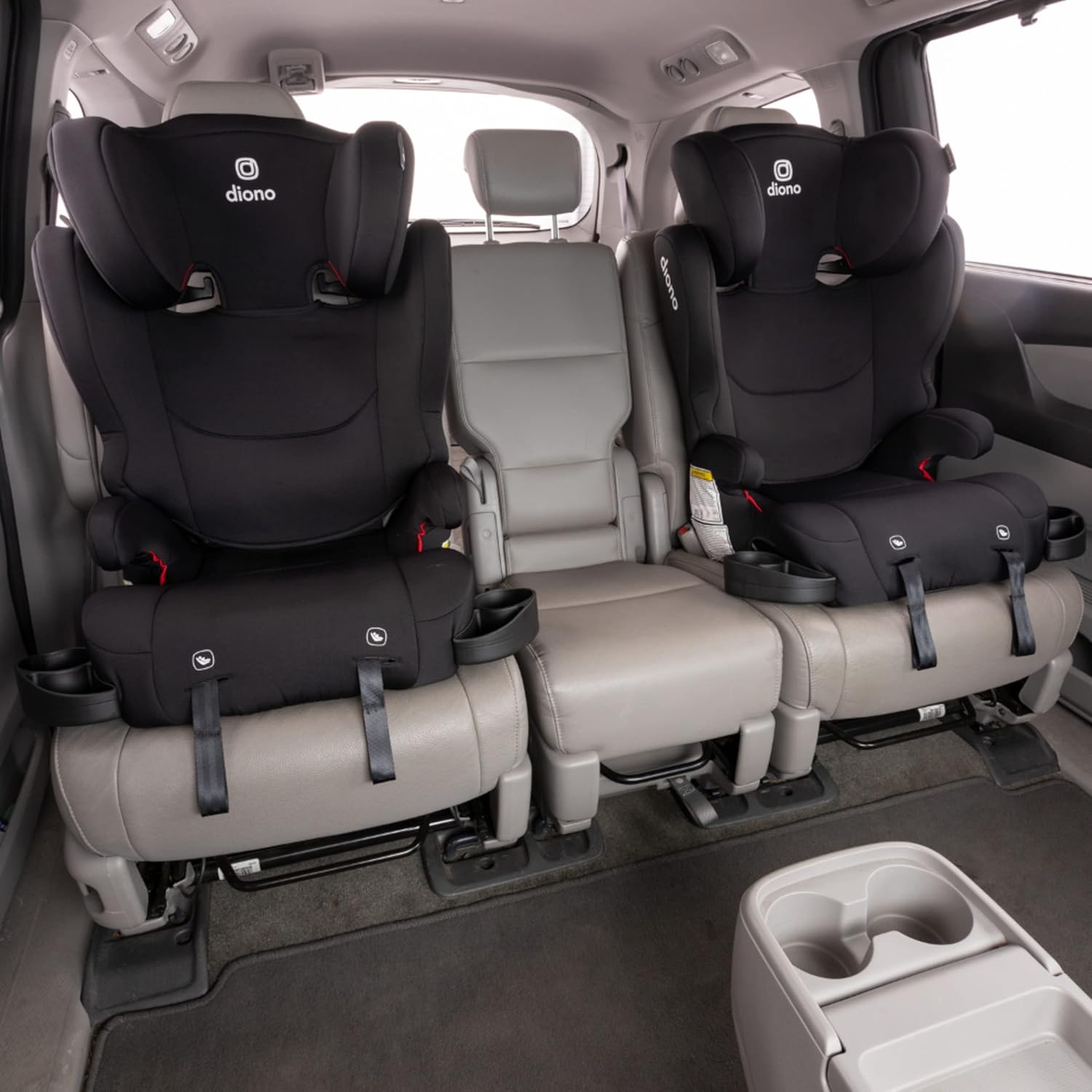 Backless Booster Car Seats, Pack of 2, Lightweight, Machine Washable, Black H530127