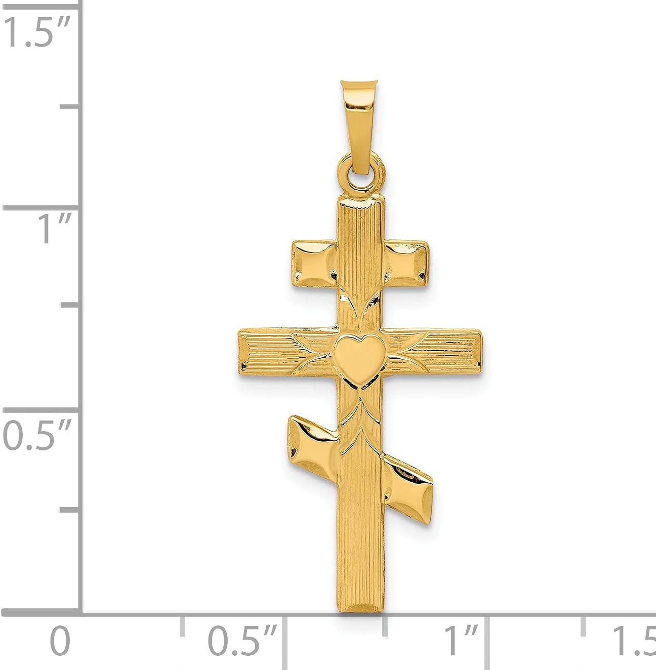 14k Yellow Gold Orthodox Cross Pendant S819327