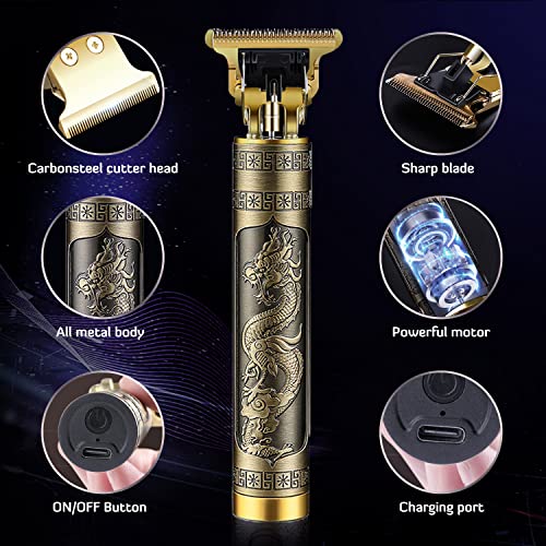 Cordless Hair Trimmer for Men, T Blade Rechargeable Beard Clipper with Ear Spoon Tool Set G64419