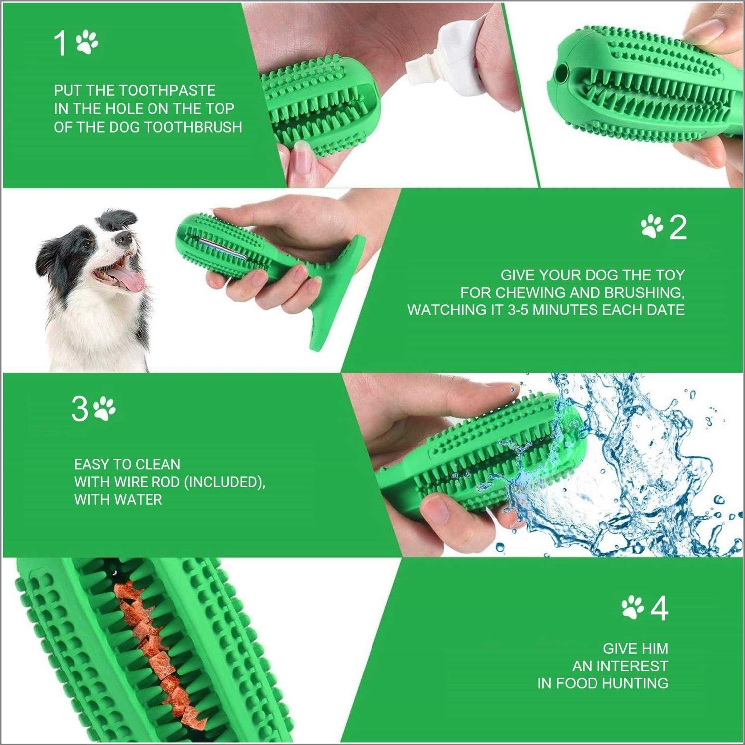 Dog Toothbrush Chew Toy for Aggressive Chewers Q28774