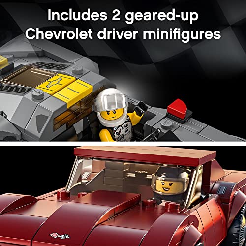 Chevrolet Corvette C8.R Race Car and 1969 Corvette Building Kit, 512 Pieces Y3530