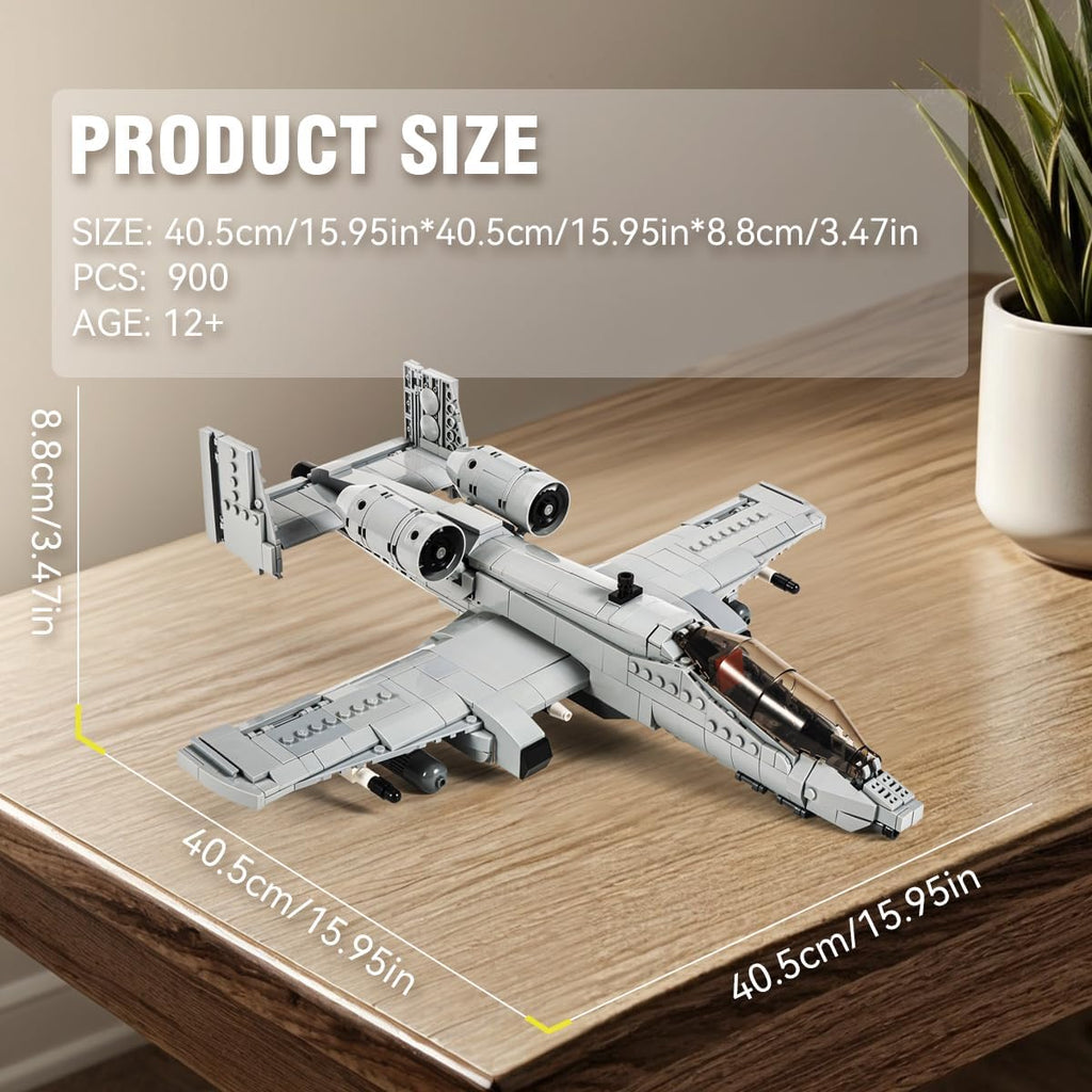 Warthog Attack Plane Military Building Bricks Set (900 Pcs) N235074