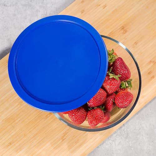 Replacement Lid for 6 or 7 Cup Storage Bowl, Blue (4-Pack) R68448