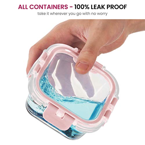 24 Piece Glass Storage Containers with Lids, Dishwasher Safe Z583387