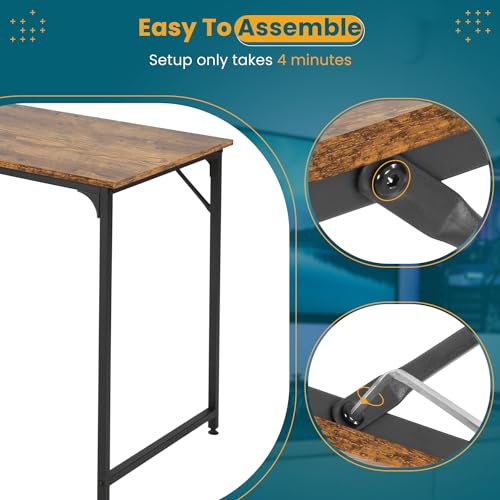 47 inch Computer Desk for Home Office, Brown T62263