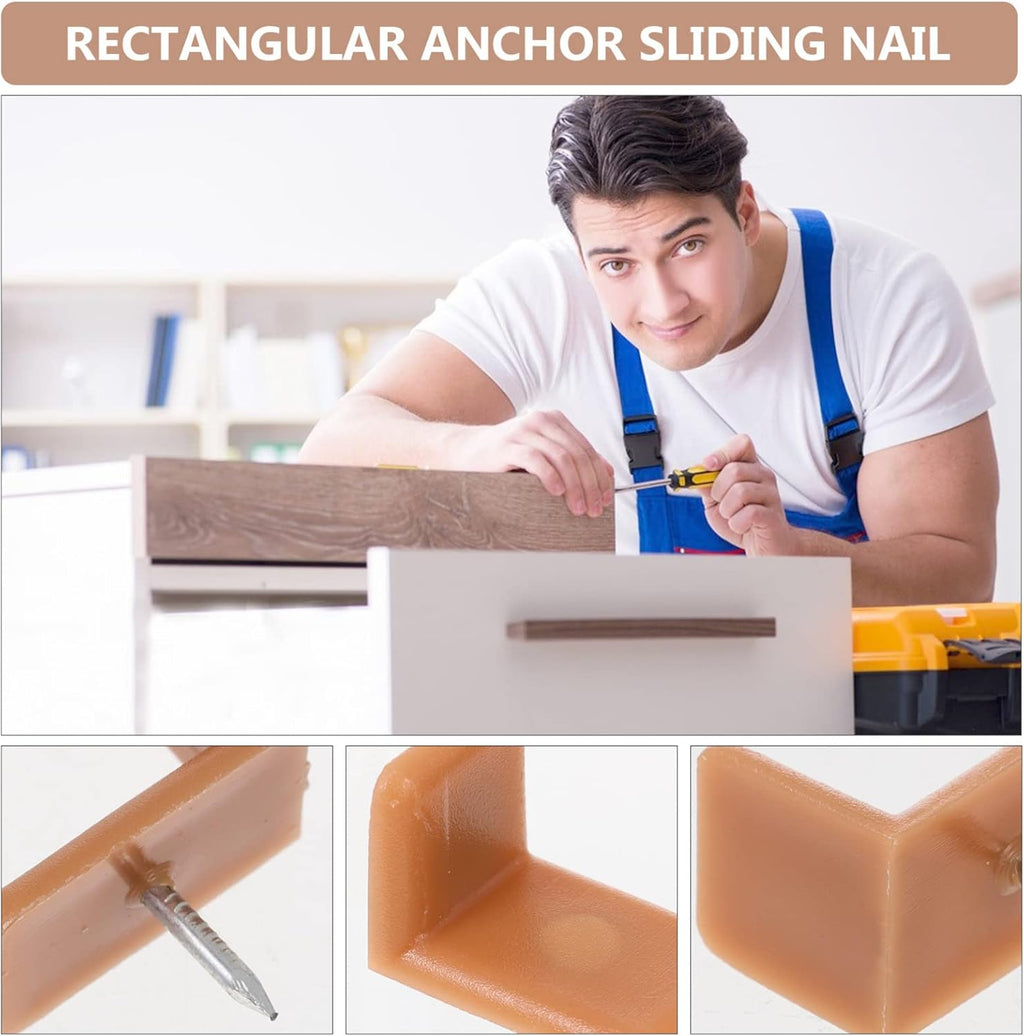 L-Shape Drawer Slider Guides for Furniture Repair, 40 Pcs T365954