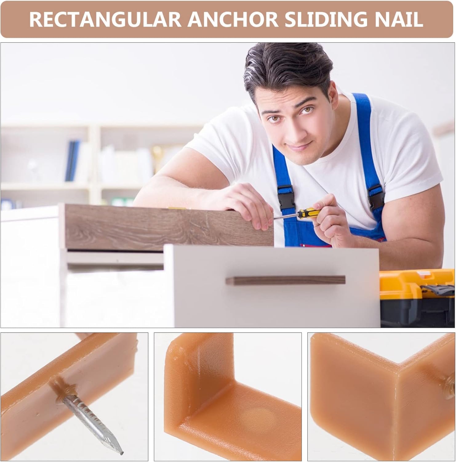 L-Shape Drawer Slider Guides for Furniture Repair, 40 Pcs T365954