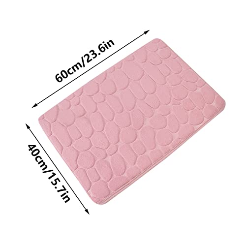 Coral Fleece Doormat 16x24 Cobblestone Texture Indoor Entrance I507