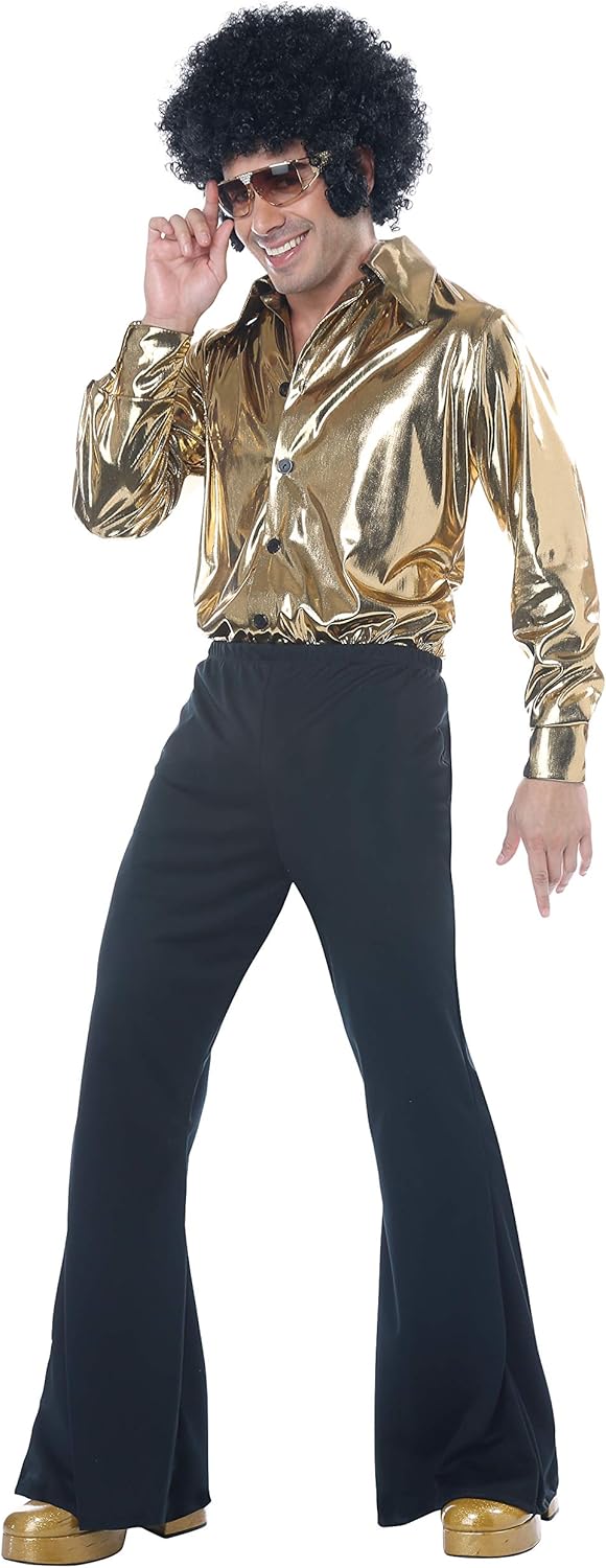 Men's Disco King Costume Gold Plus Size Z6858