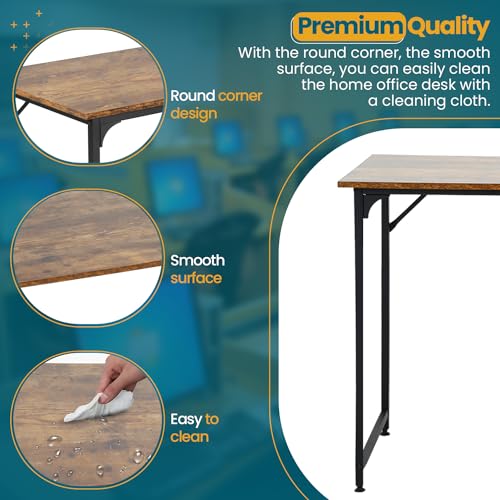 47 inch Computer Desk for Home Office, Brown T62263