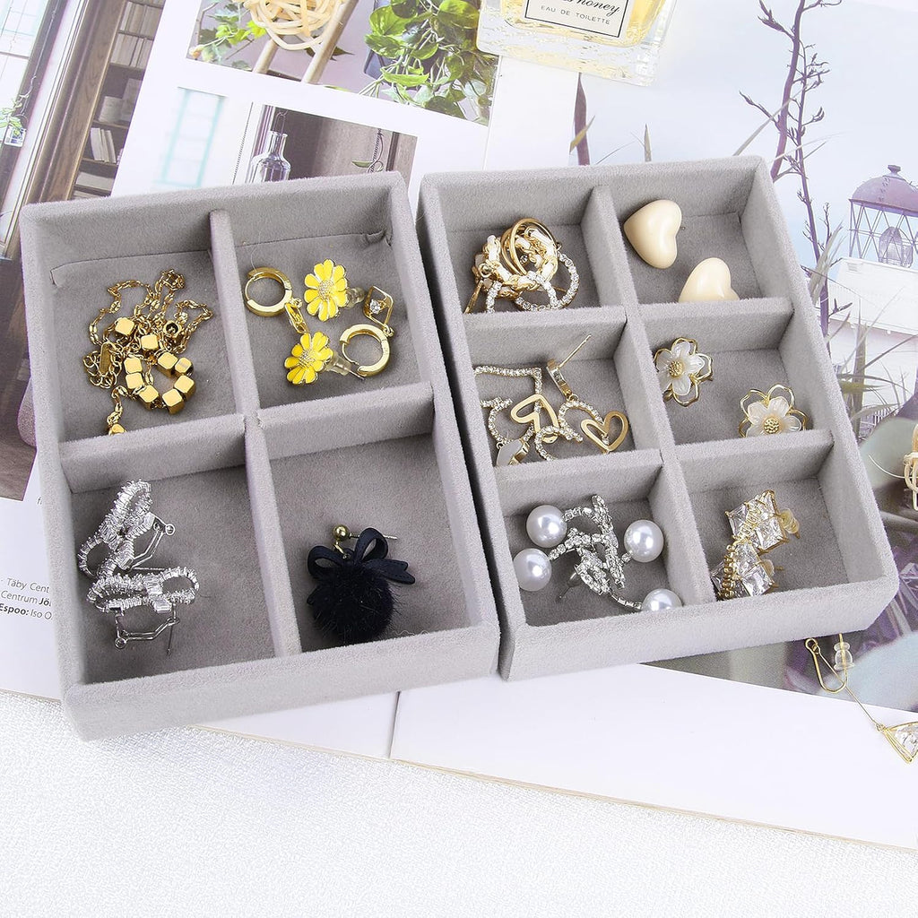 Stackable Jewelry Tray Organizer for Drawer and Dresser Q12582