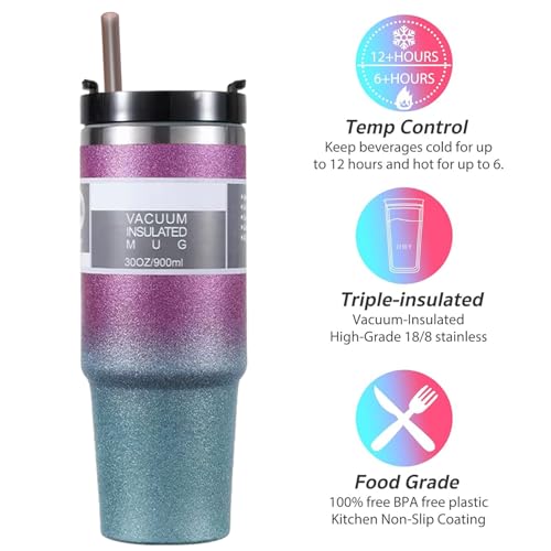 Double Wall Stainless Steel Insulated Travel Mug with Lid W11321
