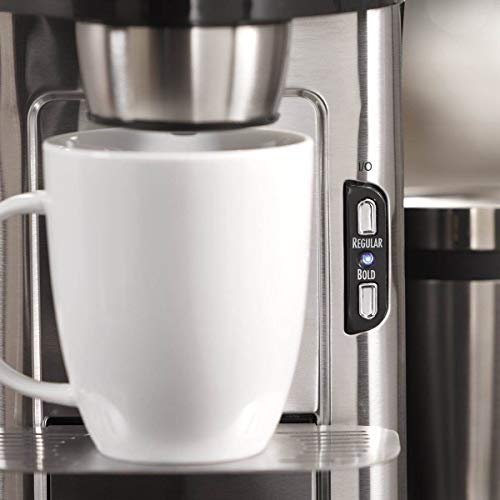 Single Serve Coffee Maker & Fast Grounds Brewer, 8-14oz Cups, Stainless Steel X4163