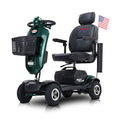Metro Electric Mobility Scooters for Adults and Seniors - 300 lbs Max Weight, 4-Wheel Powered Mobility Scooters,folding mobility scooter lightweight for Travel, Elderly (with Head Light-Blue)