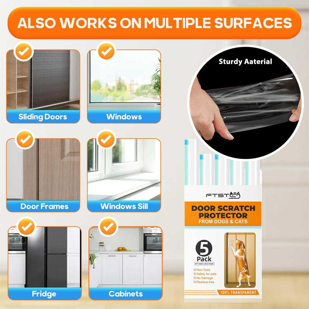 Door Protector from Dog Scratching for Door Frame, 5-Pack P369