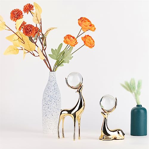 Reindeer Figurine Statues Set of 2 for Home Decor T830