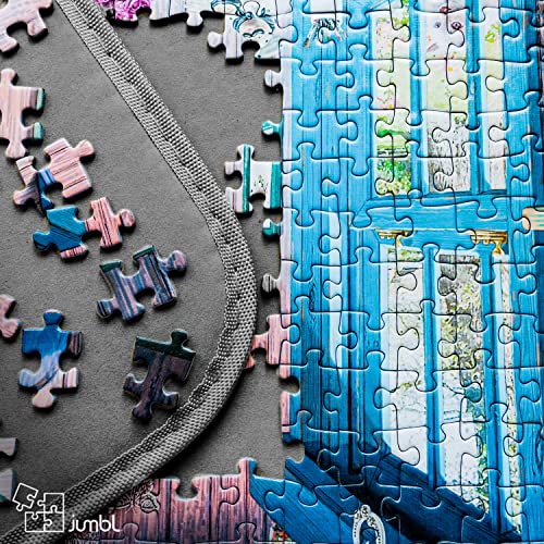 1500-Piece Puzzle Caddy with Non-Slip Felt Surface and Removable Trays F253