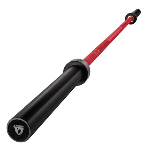 HUISHENG 7ft Olympic Barbell Bar for Weightlifting, 2 Inch 45 lb Barbell for Squats, Deadlifts, Presses, Rows, Curls, Weight Bars for lifting,500LBS/700LBS/1000LBS Capacity Available