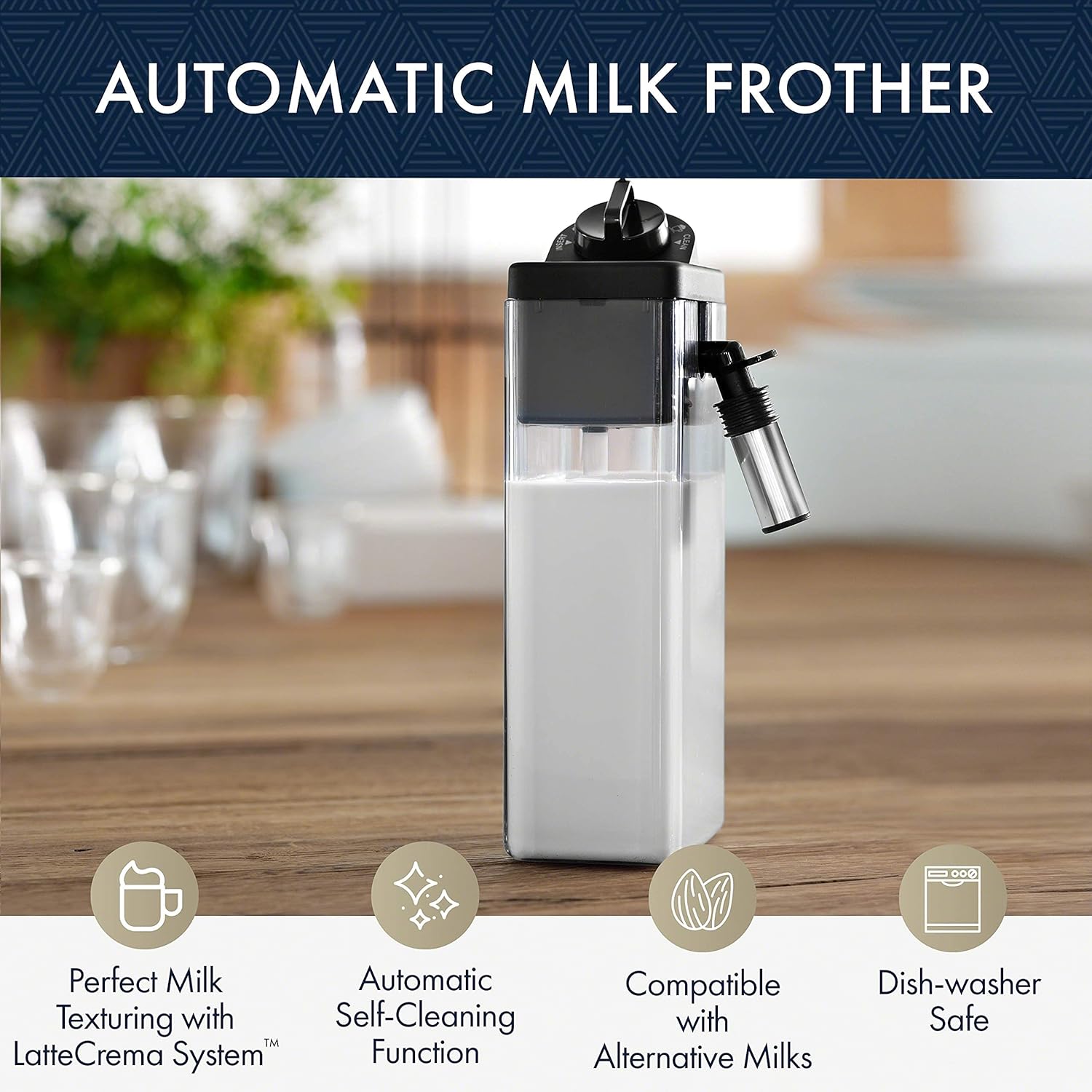 Fully Automatic Espresso Machine with LatteCrema, Silver P1131