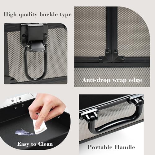 Large Makeup Train Case, Portable Travel Makeup Storage Organizer for Women X70054