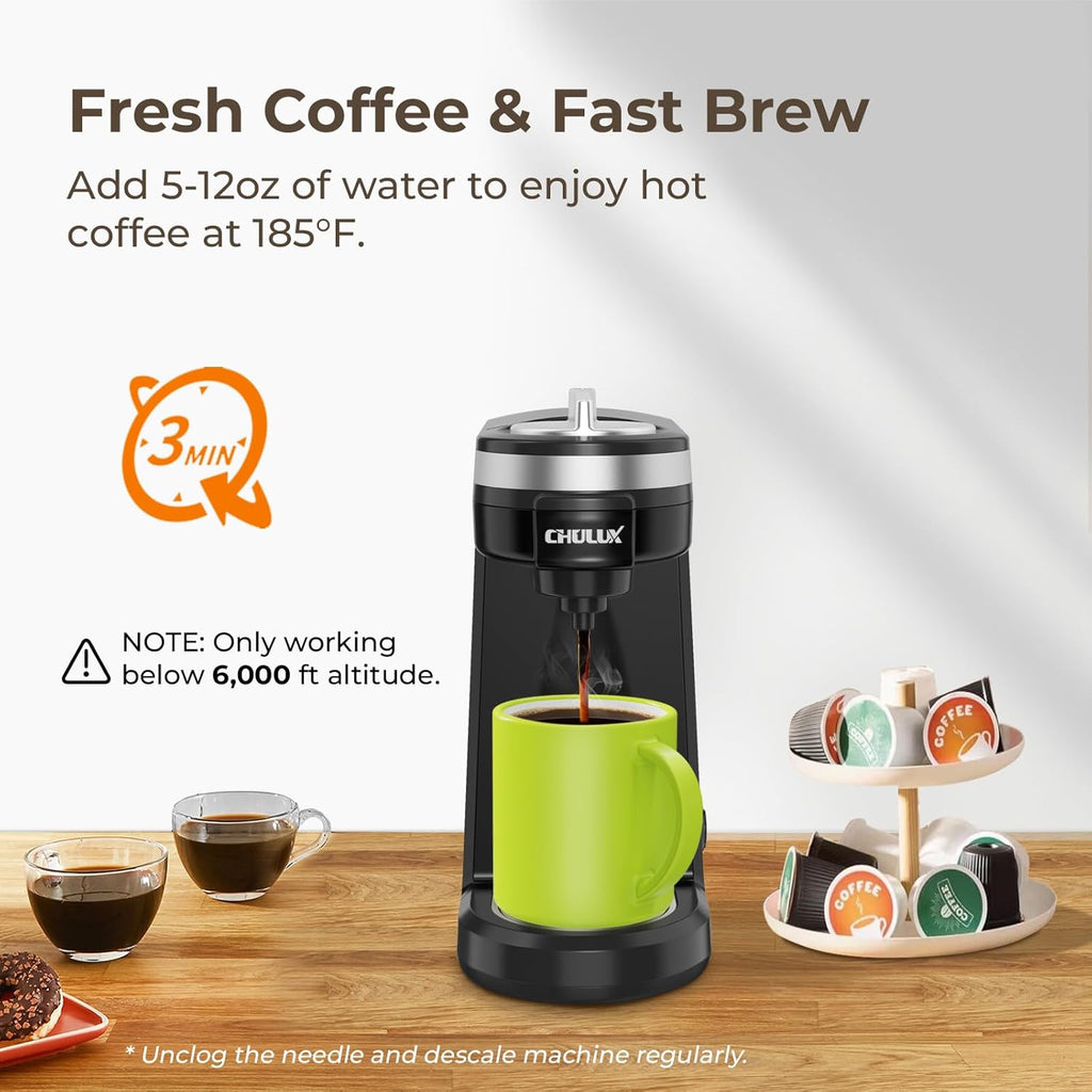 Mini 2 in 1 Single Serve Coffee Maker for K Cup & Ground Coffee Y581