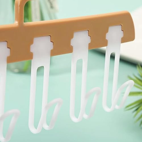 6 Slots Multi Clothes Hanger Organizer with Hook, Space Saving PVC Hangers for Home R249812