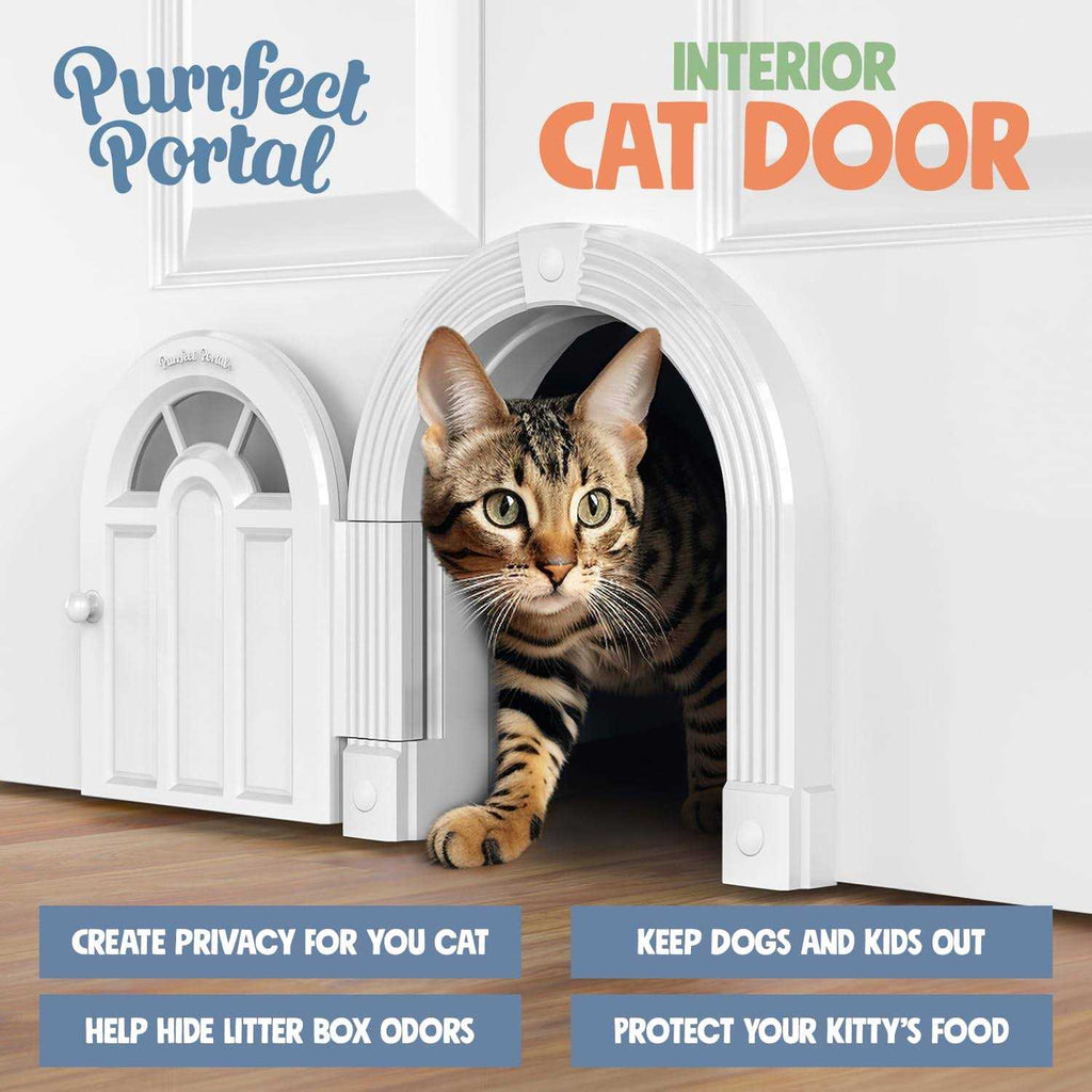 Interior Cat Door No-Flap for Cats Up to 20 lbs C8580
