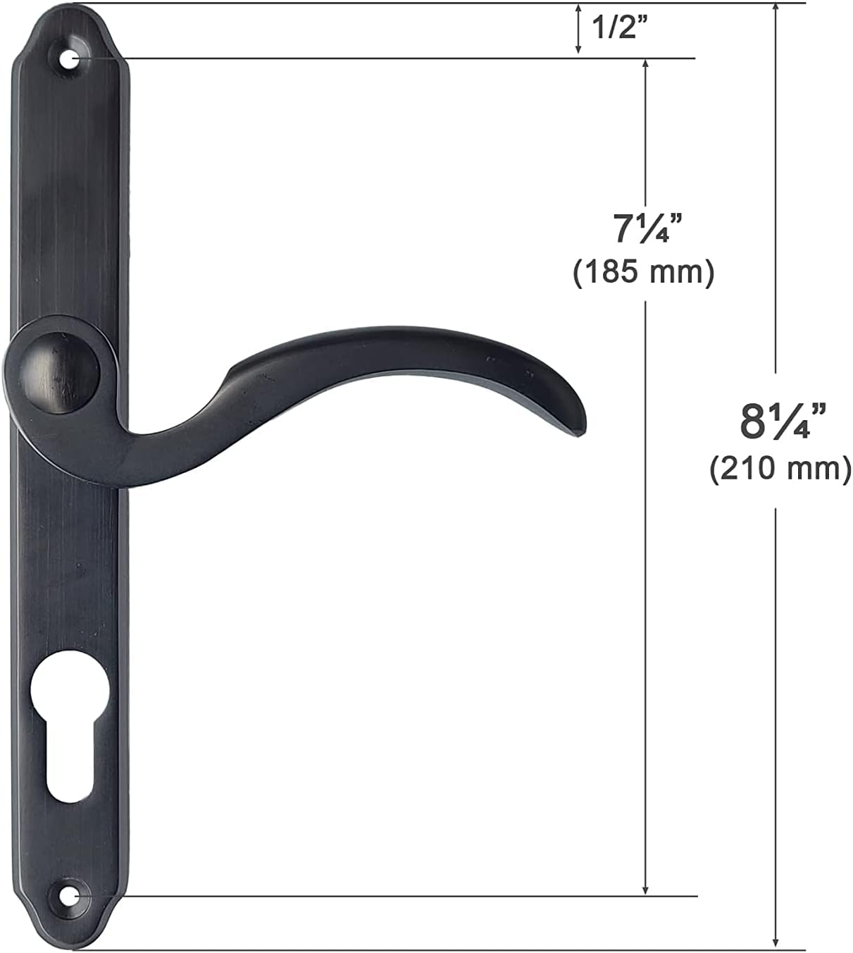 Brushed Dark Bronze Mortise Lock Set for Exterior Doors Y617