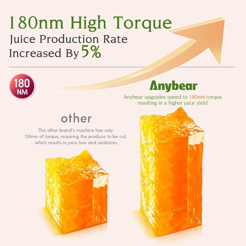 Cold Press Juicer, 200W Slow Masticating Juicer with Large Feed Chute N591