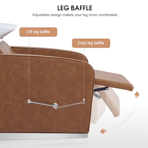 Adjustable Porcelain Shampoo Station Chair for Salon Spa Use R5346