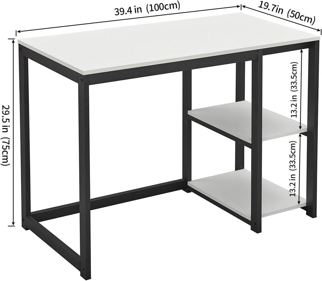 Computer Desk 40 inches with 2-Tier Shelves for Home Office S3430