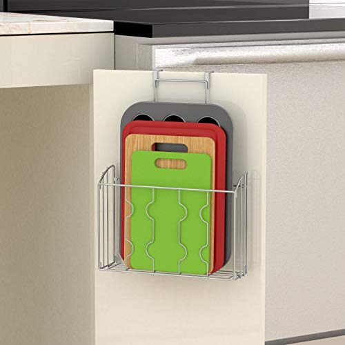 Over the Cabinet Door Organizer Holder 2 Pack Silver A443672