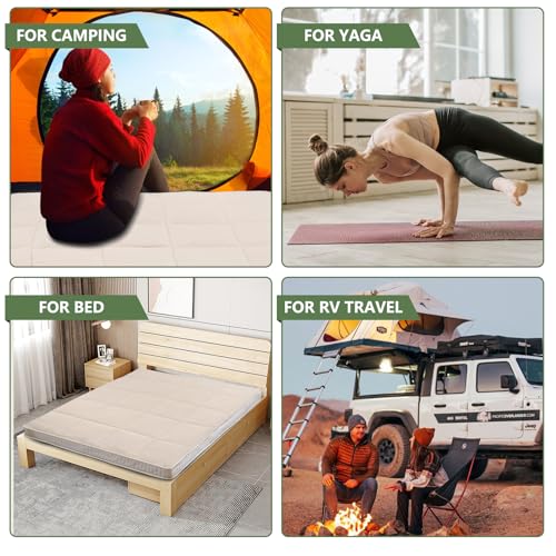 Foldable Floor Mattress for Sleeping, Camping, and Guest Bed W39162
