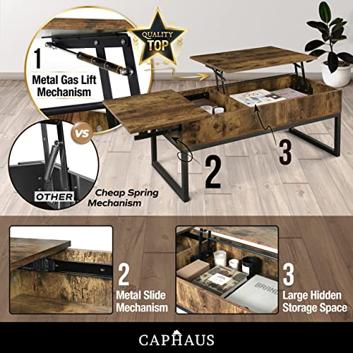 Lift Top Coffee Table with Sliding Drawer and Hidden Storage Y945419