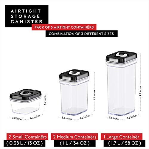 Pasta Storage Containers for Pantry Airtight, 2 Pack for Spaghetti and Noodles W9436