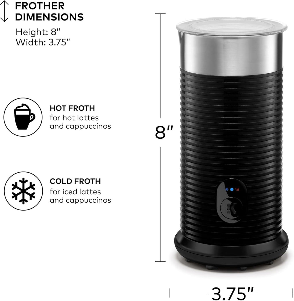 Single Serve Coffee Maker with Milk Frother, Black O1465