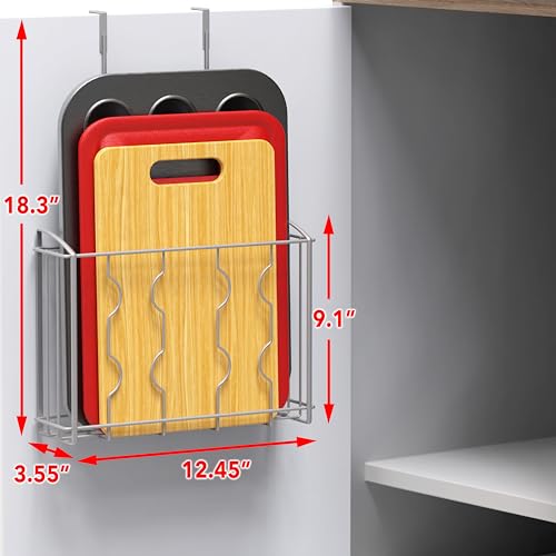 Over the Cabinet Door Organizer Holder 2 Pack Silver A443672