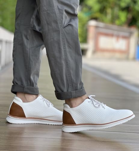 Men's Casual Dress Sneakers Breathable Lace-Up Walking Shoes K3140