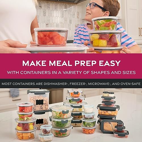 24 Piece Glass Storage Containers with Lids, Dishwasher Safe Z583387