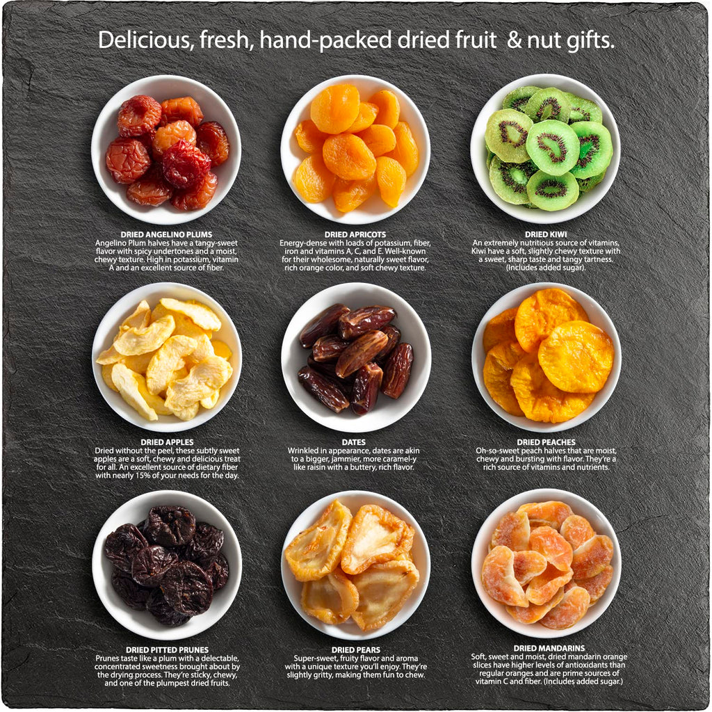 Dried Fruit Deluxe Tray Basket Arrangement for Holiday Birthday G8681
