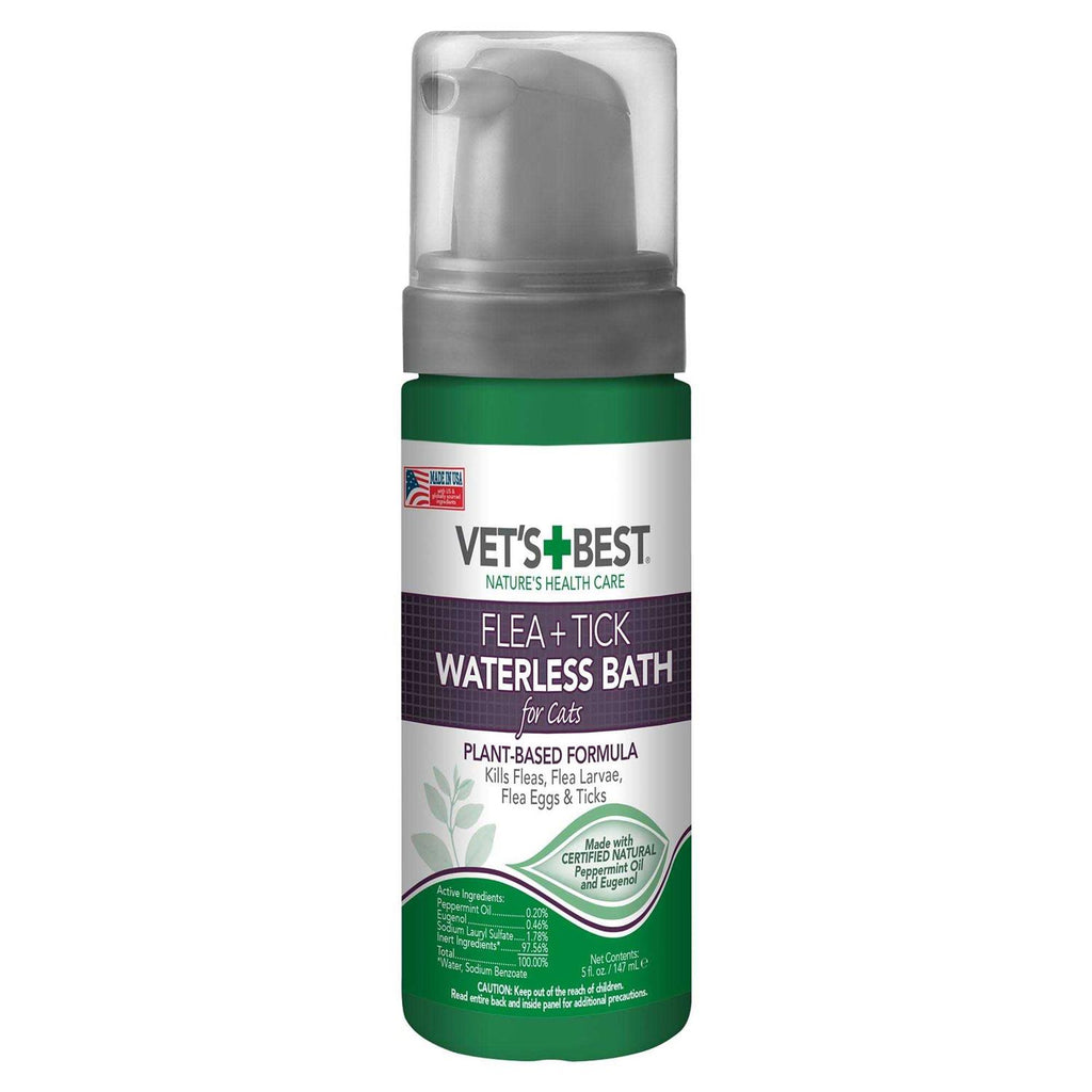 Vet's Best Flea &amp; Tick Waterless Bath for Cats - Pet Supplies online store