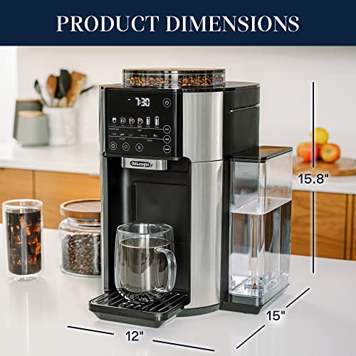 Drip Coffee Maker with Built-in Grinder, Single Serve, Hot or Iced Coffee, Stainless N461