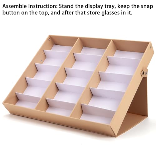 Sunglasses Organizer Storage Eyeglasses Holder Case Box with Lid R28335