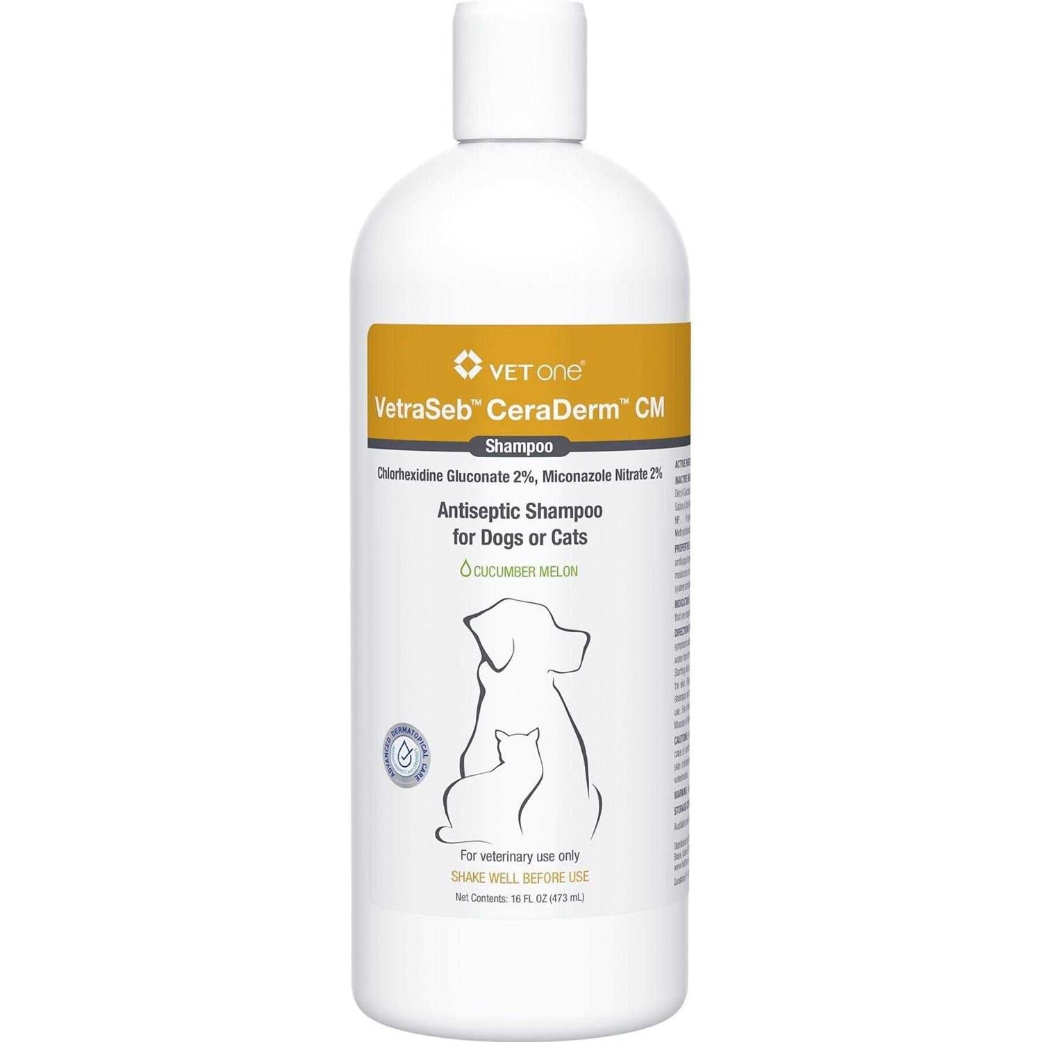 VetraSeb CeraDerm Antiseptic Shampoo for Dogs or Cats - Pet Supplies online store