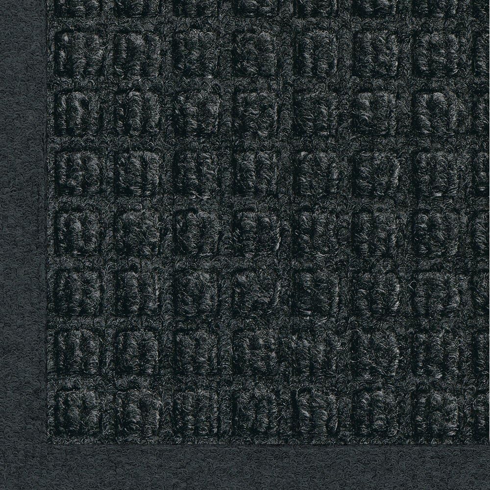 M+A Matting - 280540410 280 WaterHog Fashion Polypropylene Fiber Entrance Indoor/Outdoor Floor Mat, SBR Rubber Backing, 10' Length x 4' Width, 3/8" Thick, Charcoal