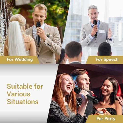 Wireless Microphone System with Receiver for Karaoke and Singing K9162