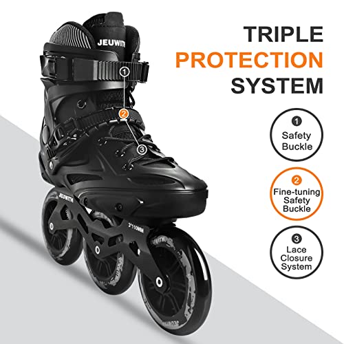 Inline Skates 3 Wheels 110mm Outdoor Fitness Speed Skates T956