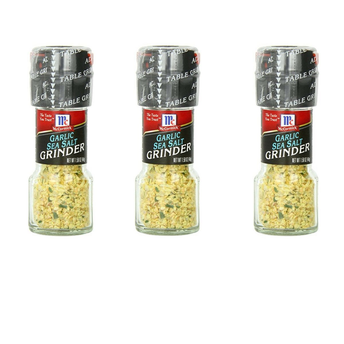 McCormick's Garlic Sea Salt GRINDER 1.58oz (3 Pack)